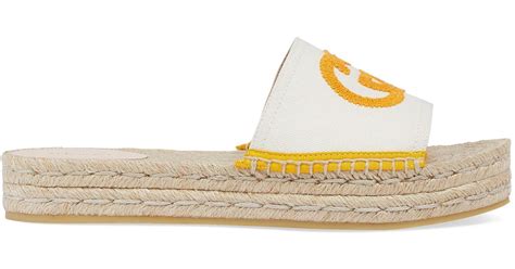 gucci slide espadrille|gucci espadrille flats.